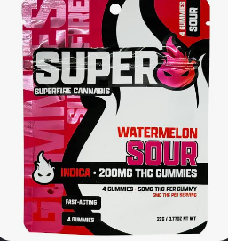 Superfire | Sour Watermelon | Infused Edible | 200mg | Indica