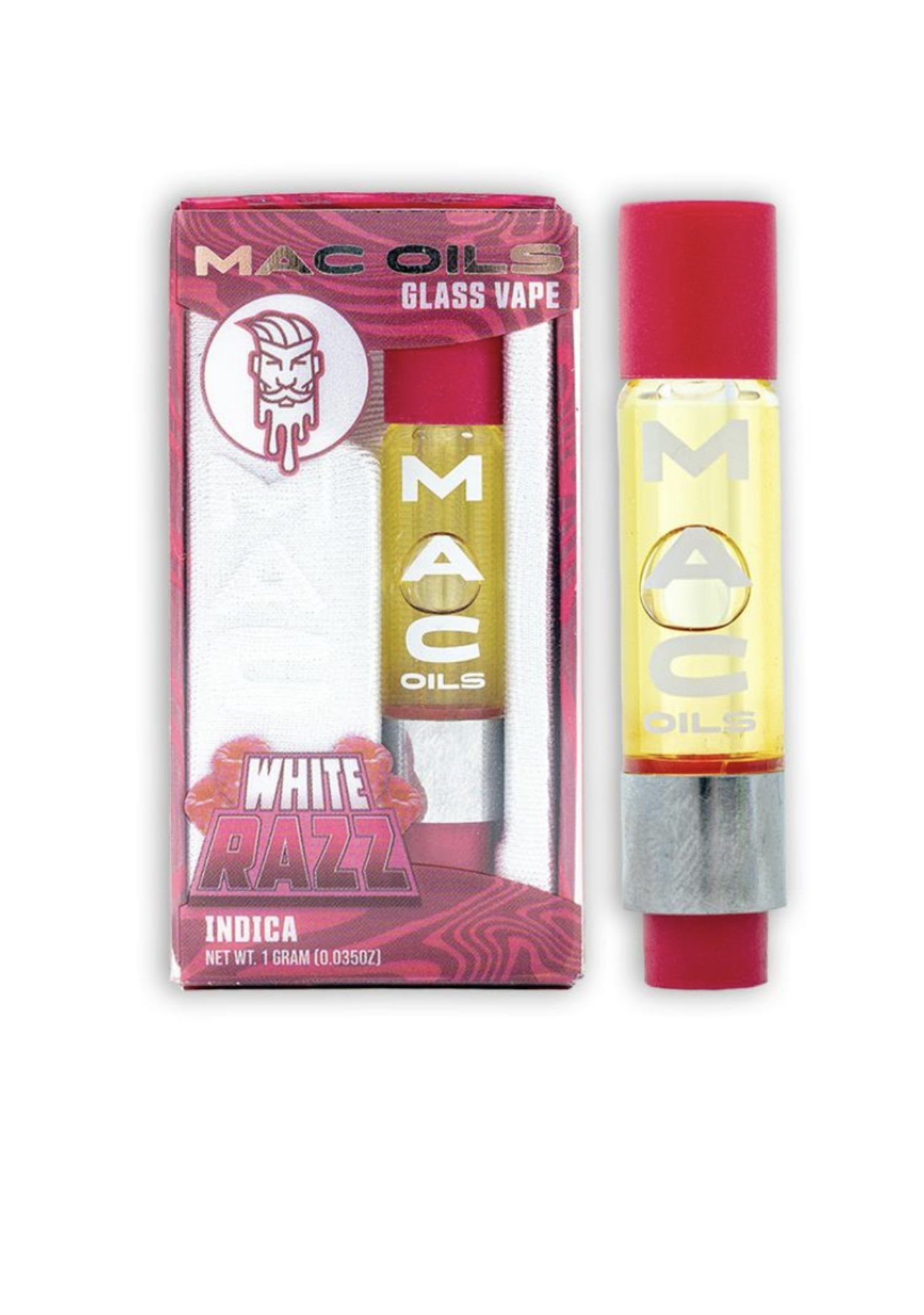 Mac Oils: White Razz Cart 1g (I)