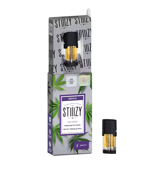 Stiiizy | Biscotti | 1G Vape Pod w/ Stiiizy Lite Battery (While Supplies Last)