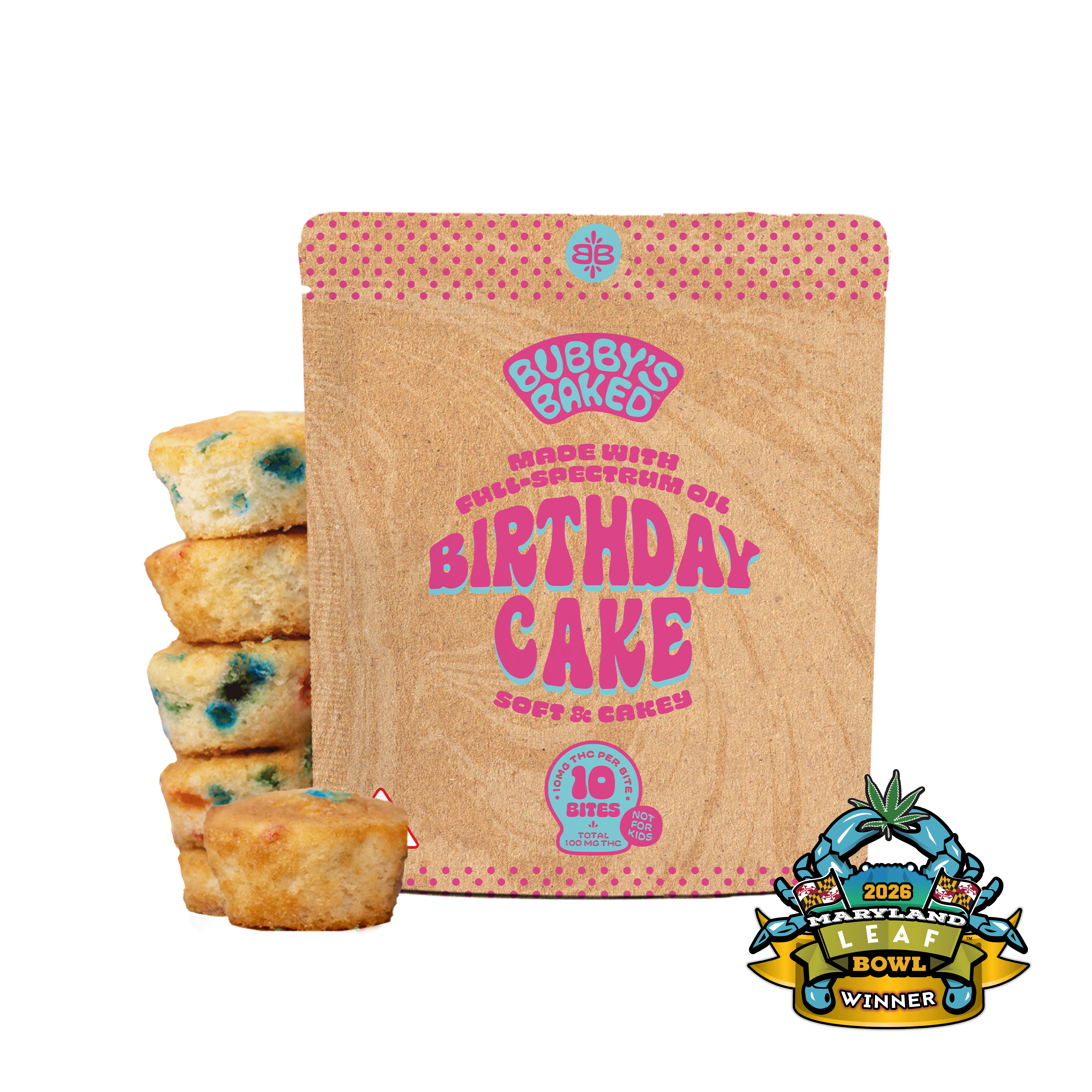 Bubby's Baked | Birthday Cake Medicated Bites | 10mg (10ct)