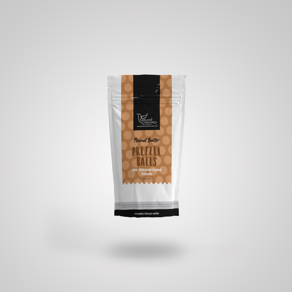 NGW Chocolate Coated Pretzel Balls 50mg: Peanut Butter