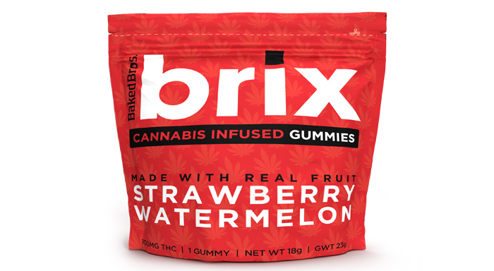 brix™ 100mg THC Strawberry Watermelon Gummie