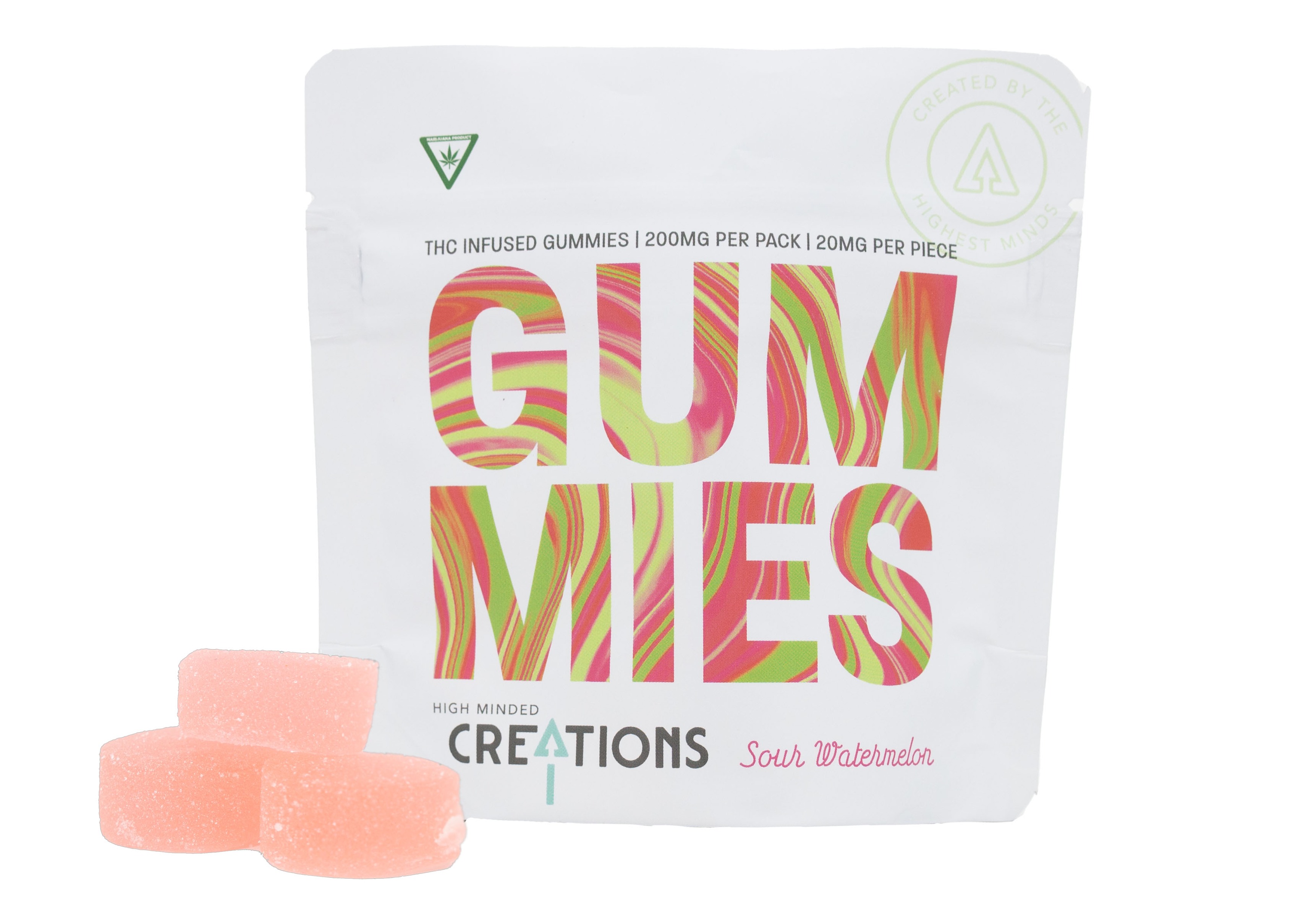 High Minded - Gummies - 200mg High Dose - Sour Watermelon