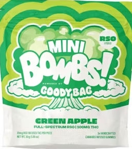 Green Apple RSO BOMB Gummy ( H ) 1pk | 50mg