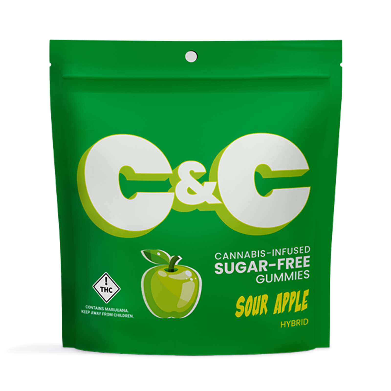 Chew & Chill Sugar Free Sour Green Apple - Live Resin Gummies 500mg 10pk