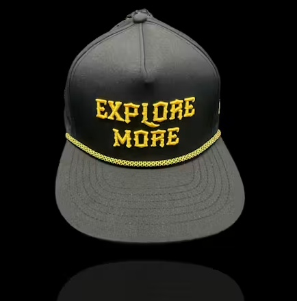 Apparel Explore More Embroidered Black Gold