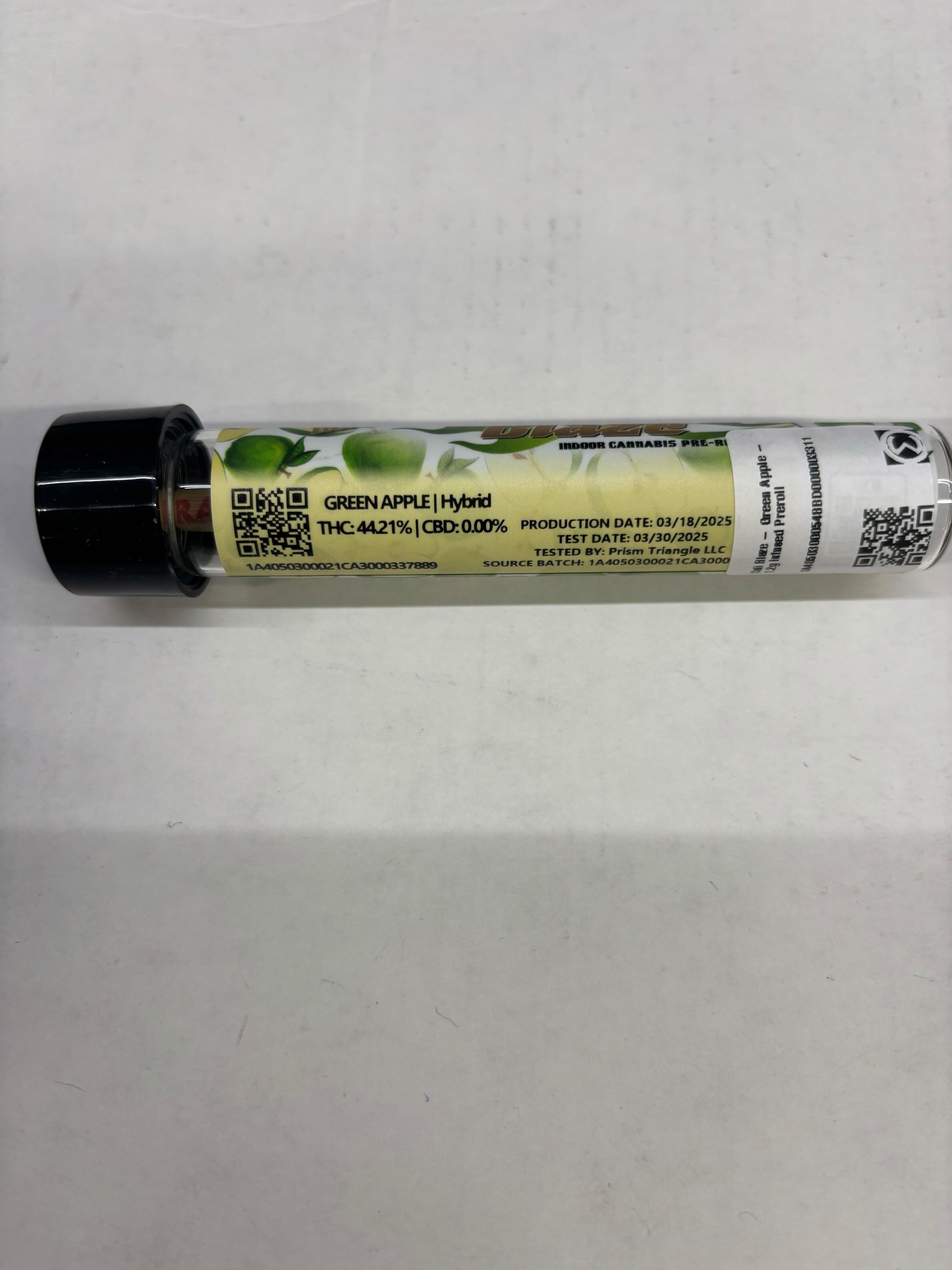 Cali Blaze - Green Apple - Infused Preroll