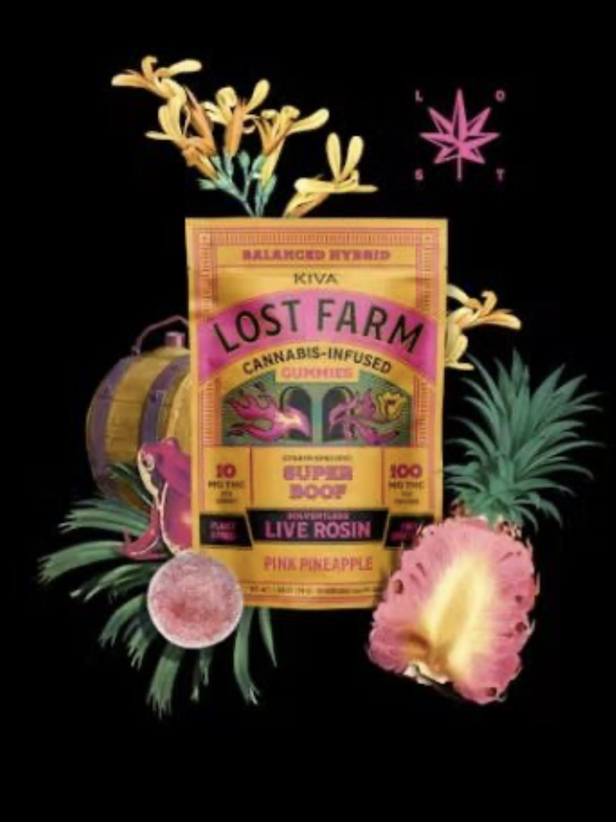 Pink Pineapple x Super Boof Live Rosin Gummies 100mg [10pk]