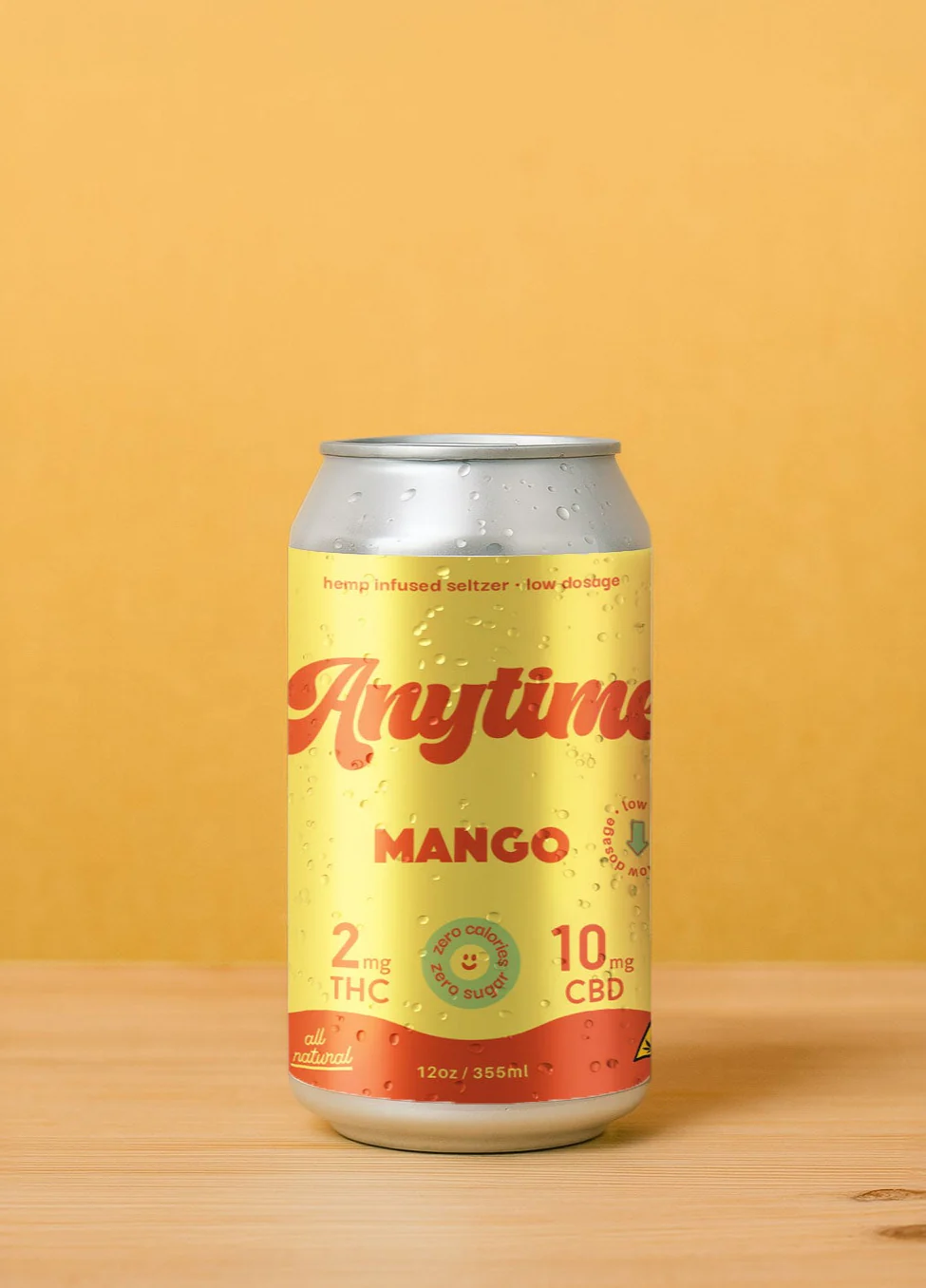 Anytime Hemp Infused Seltzer Mango 2:10