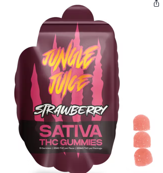 Jungle Juice - Strawberry - 200mg Gummies