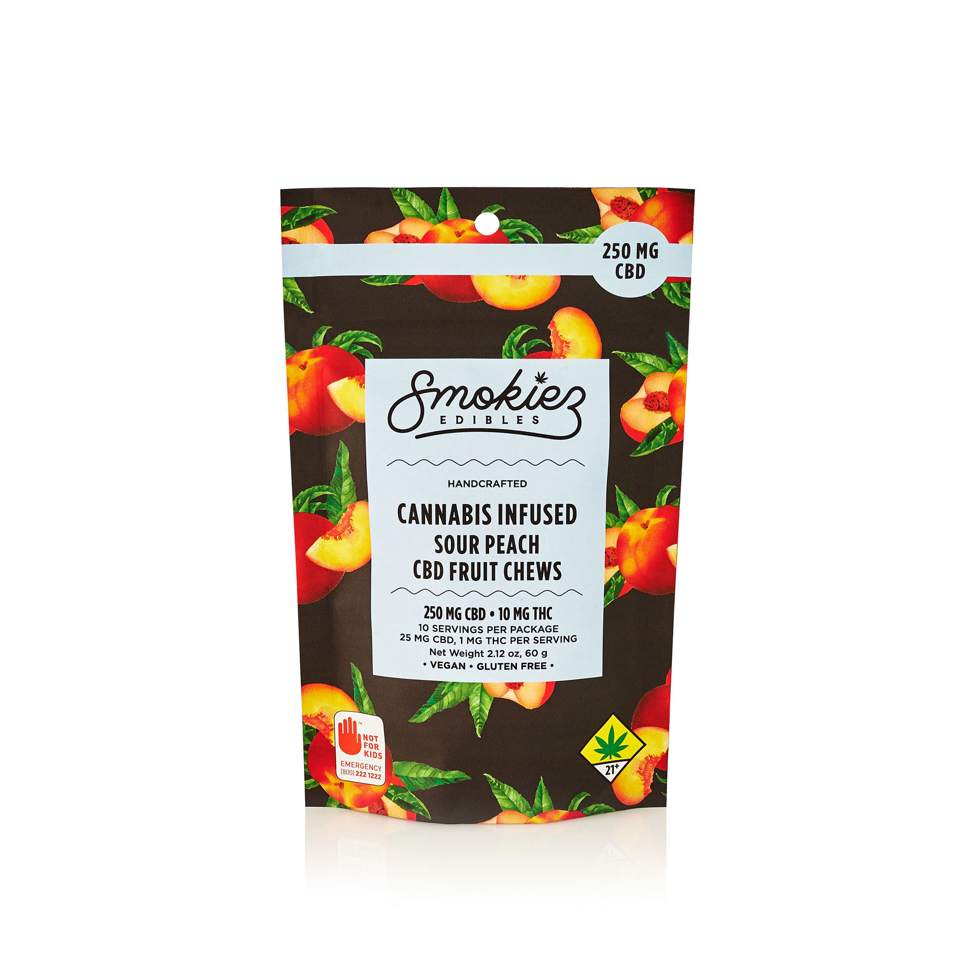 Sour Peach 250mg CBD Fruit Chews