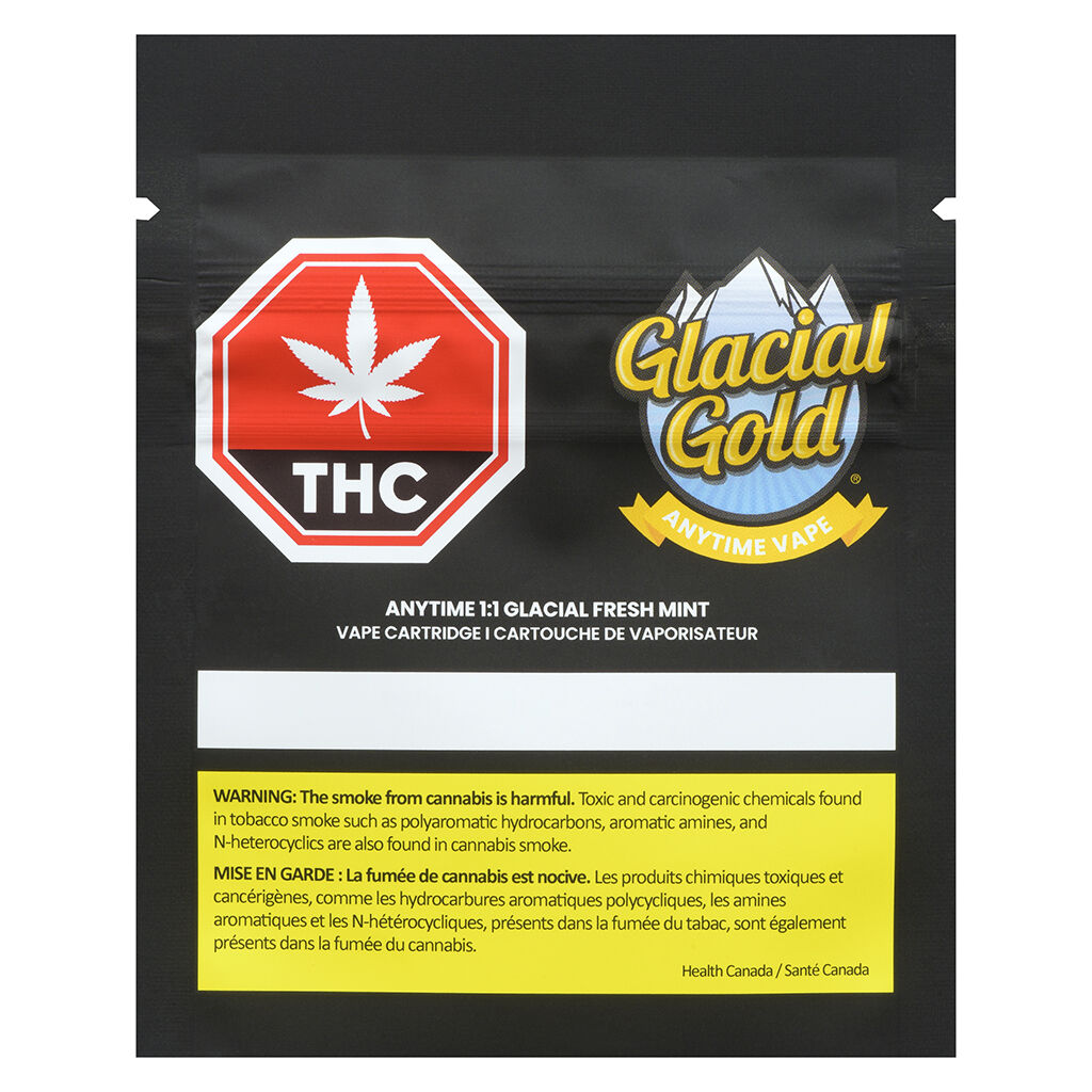 Glacial Gold - Anytime 1:1 Glacial Fresh Mint 510 Thread Cartridge - 1g