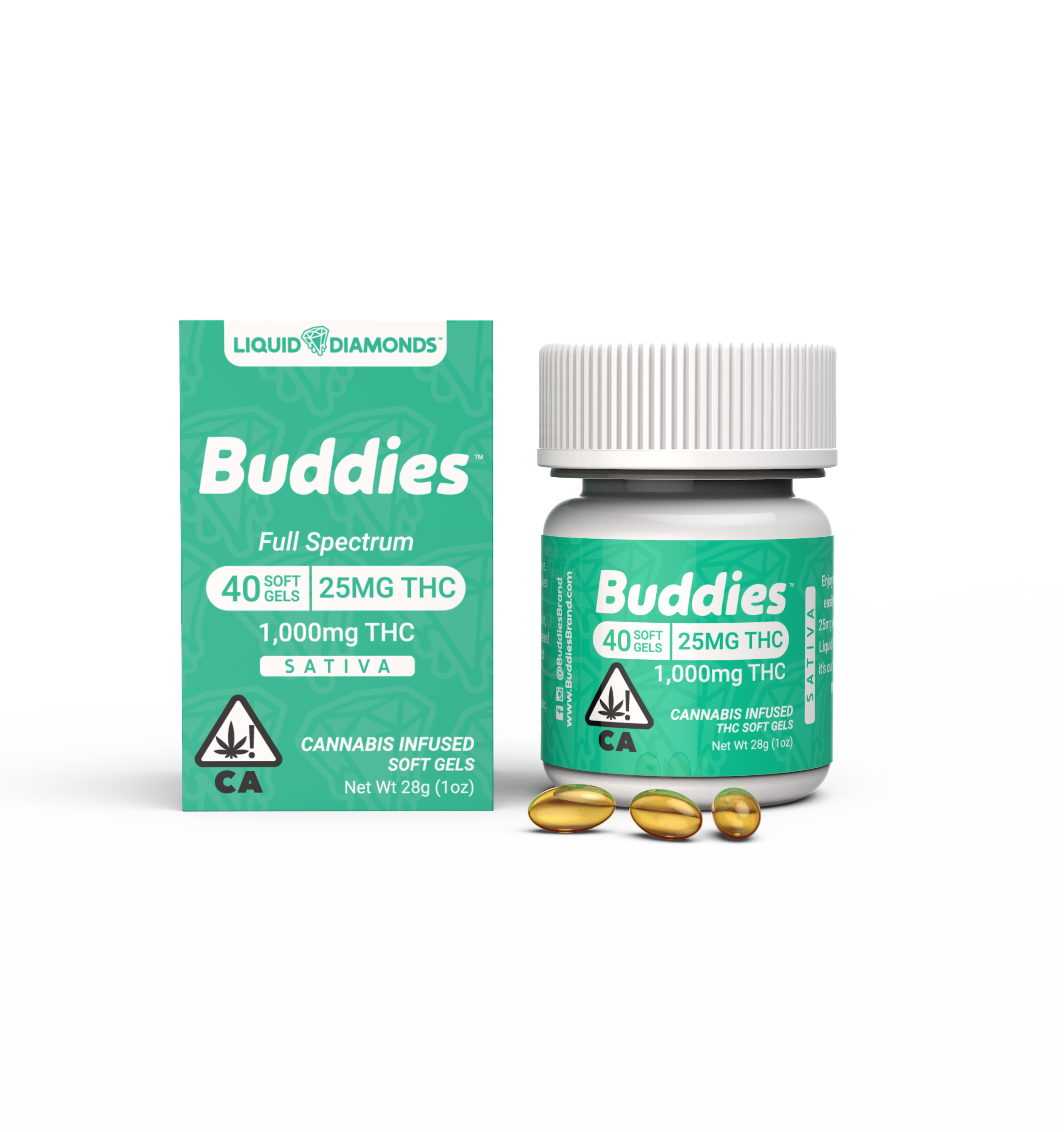 BUDDIES - CAPSULES - 20MG - 50CT -  1:1(THC+CBD)