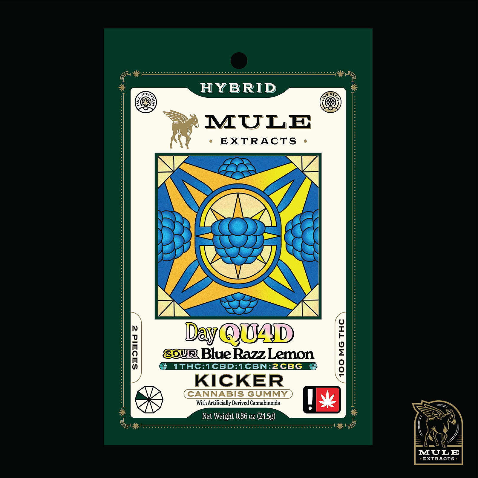 / Blue Razz Lemon Day Quad Kicker