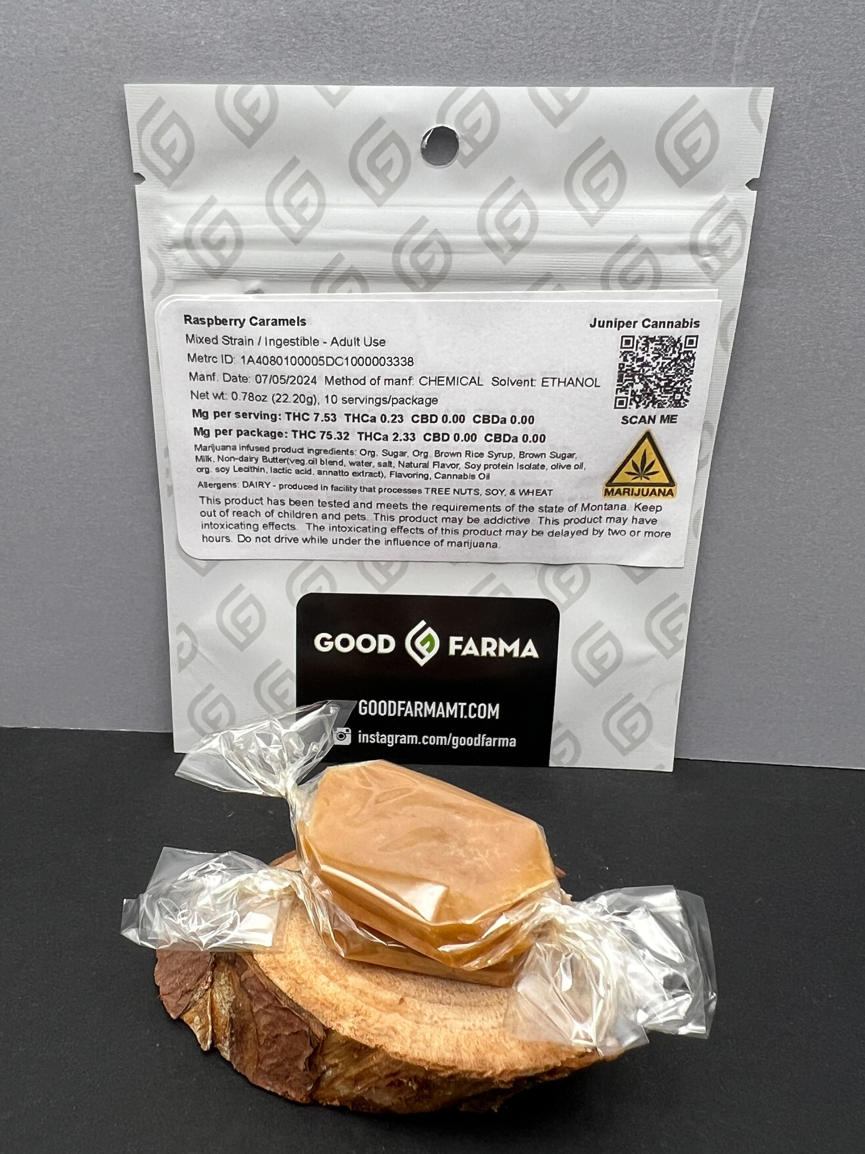 2pk Raspberry Caramels