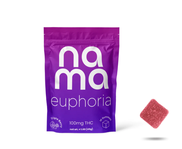 Nama - Euphoria - Triple Berry GMO Cookies - 2pk/100mg - Live Resin Fast Acting Edibles
