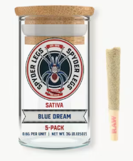 Spyder Legs - Blue Dream - 5 x .6g Infused Prerolls