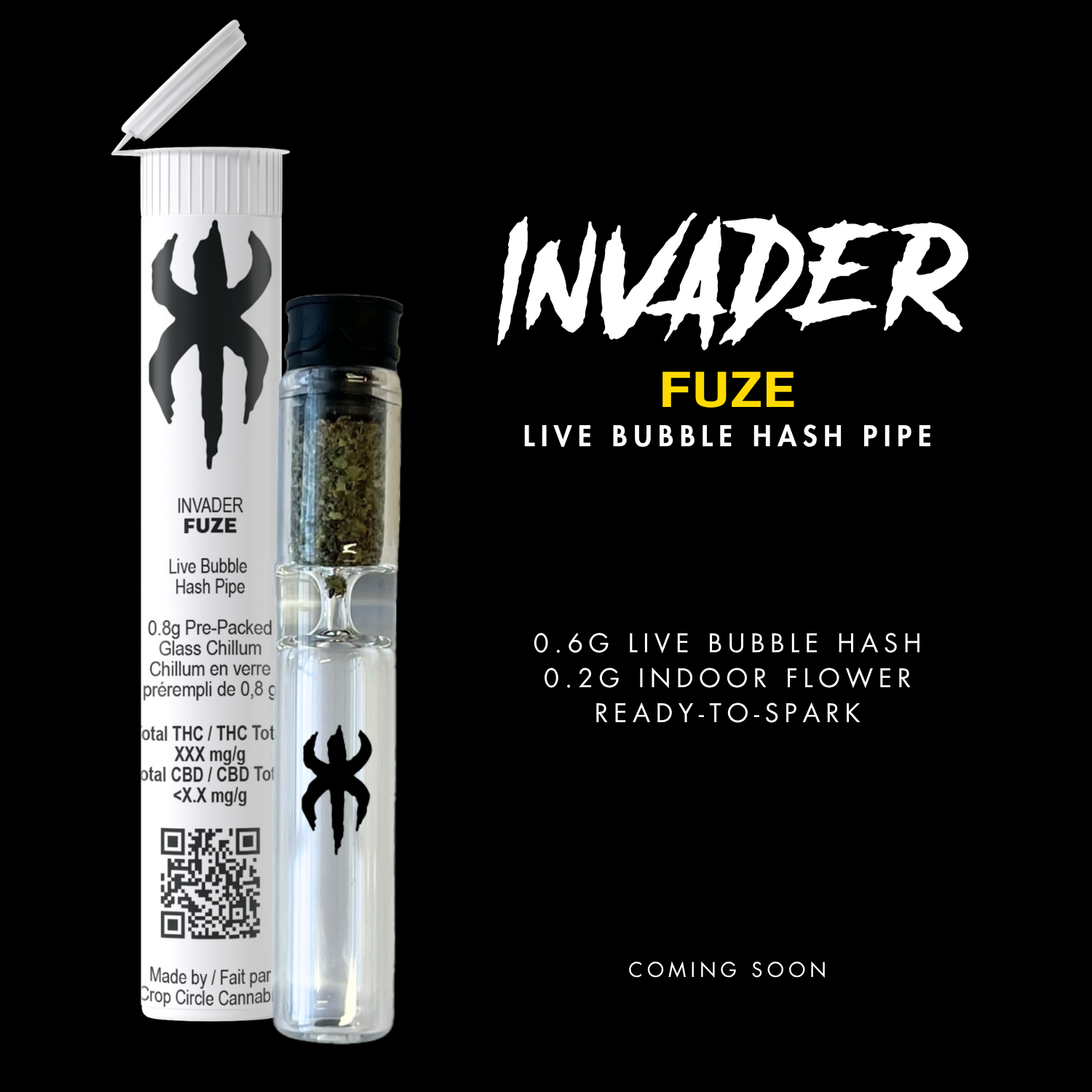 INVADER - Fuze Live Bubble Hash Pipe - LC