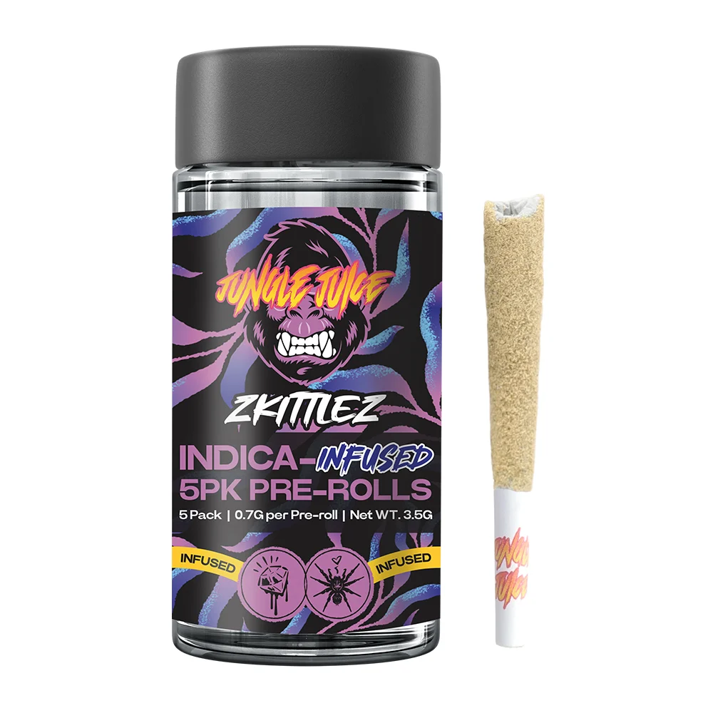 Jungle Juice | 0.7g - 5pk (3.5g) Infused Preroll Pack | Zkittlez