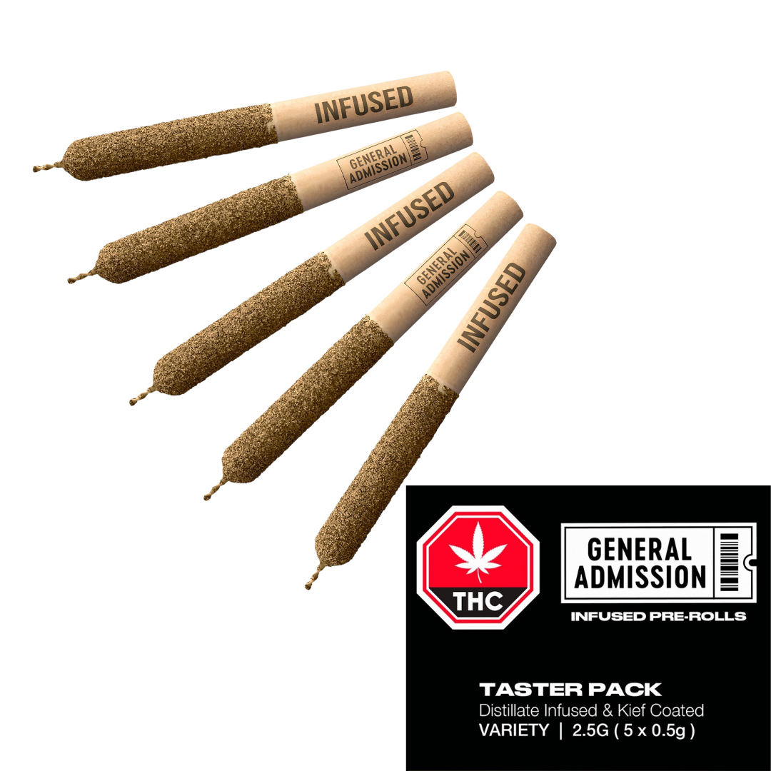 General Admission Distillate Infused Taster Pack Pre-Roll - 5 x .5g