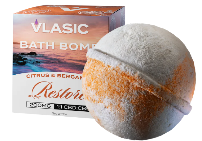 Vlasic - Citrus & Bergamot CBD/CBG - 200mg Bath Bomb