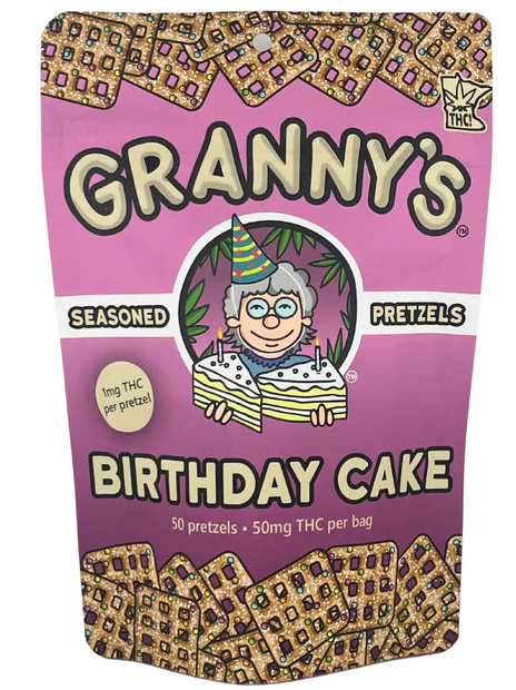 Granny Birthday Cake Pretzels Thc