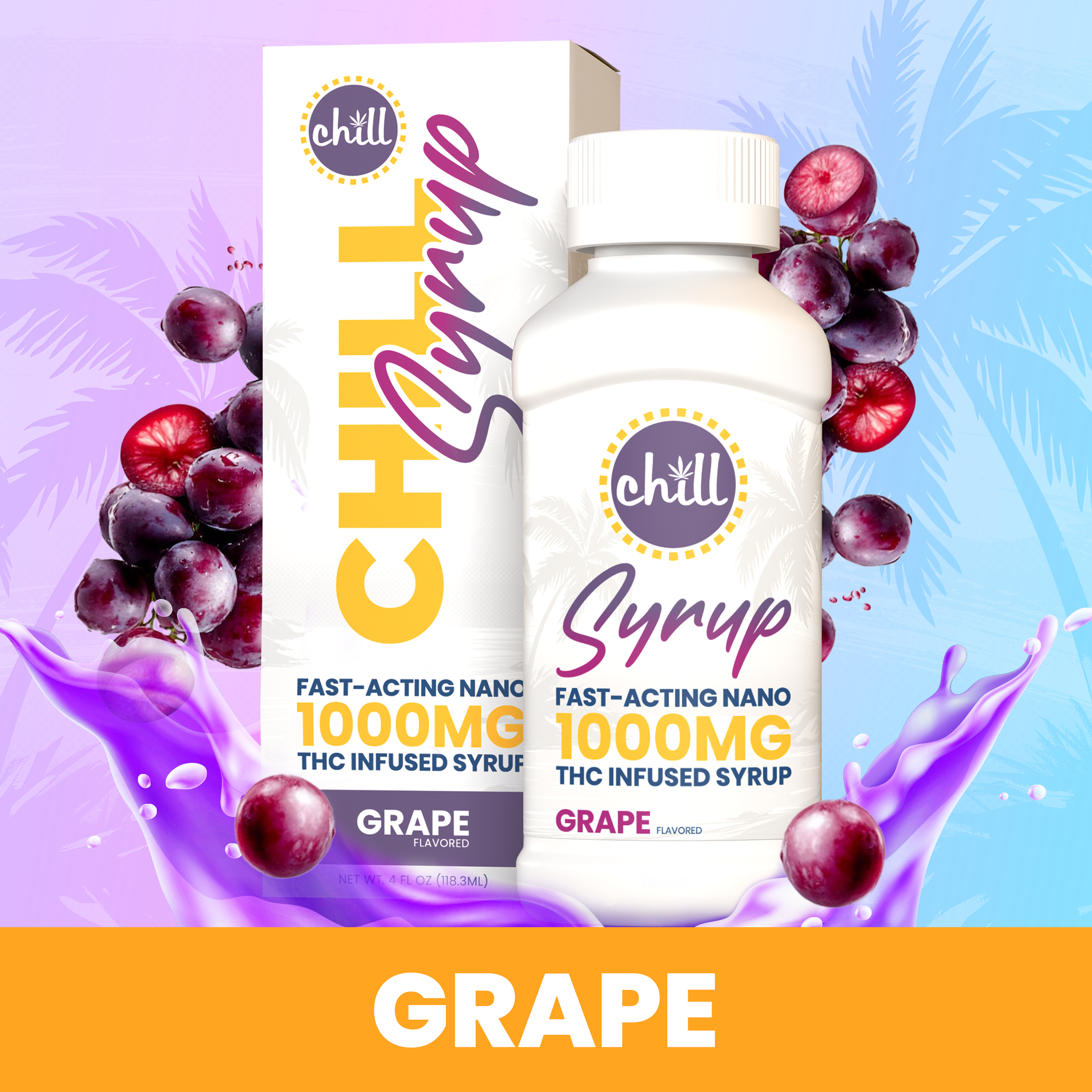 Grape Syrup | 120mL | 1000mg