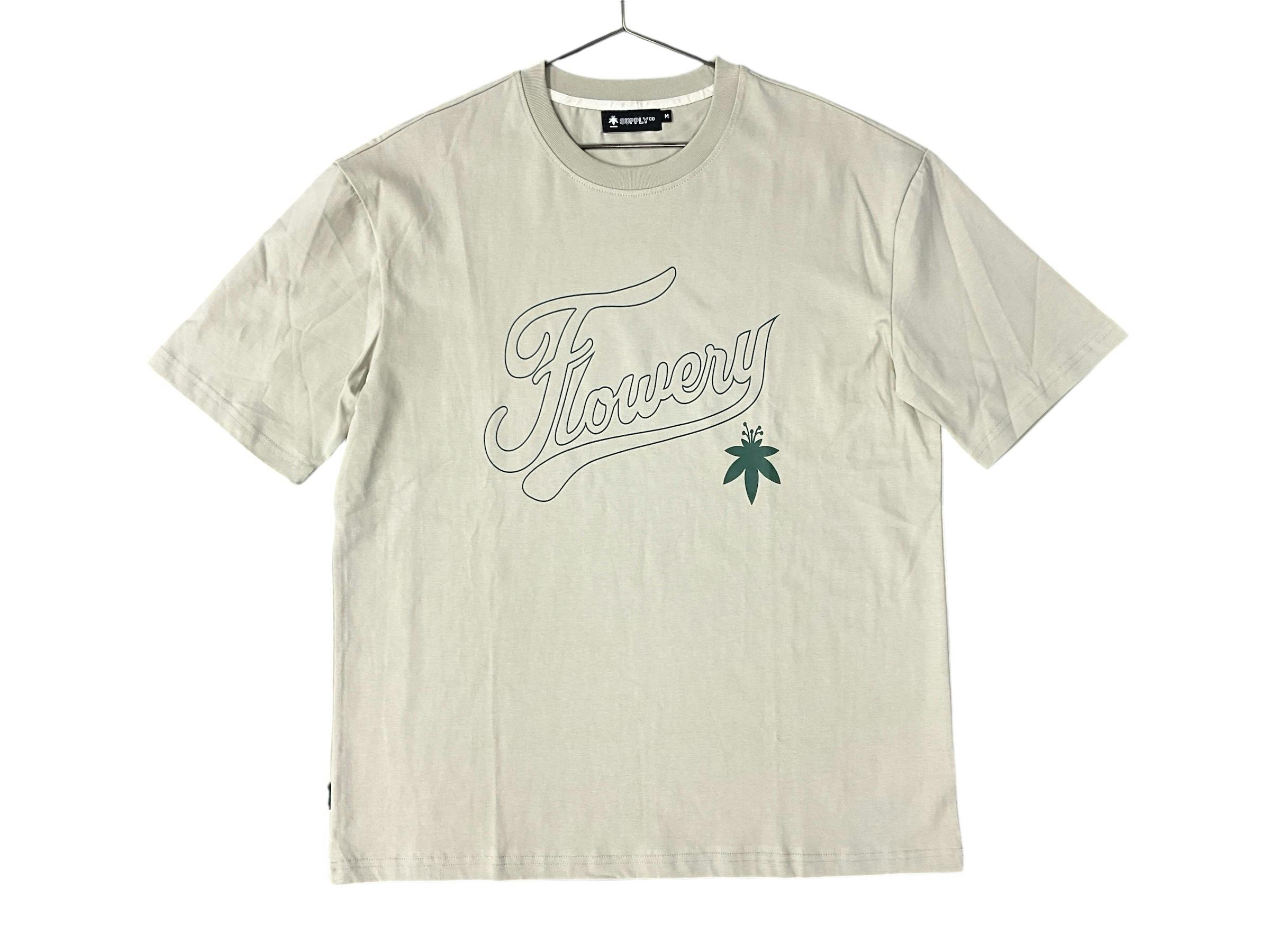 Tan And Green Baseball Tee