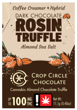 Crop Circle Chocolates: Dark Almond Sea Salt Truffle