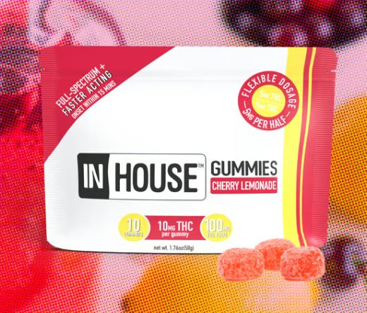 IN HOUSE CHERRY LEMONADE GUMMIES 10PK 100MG