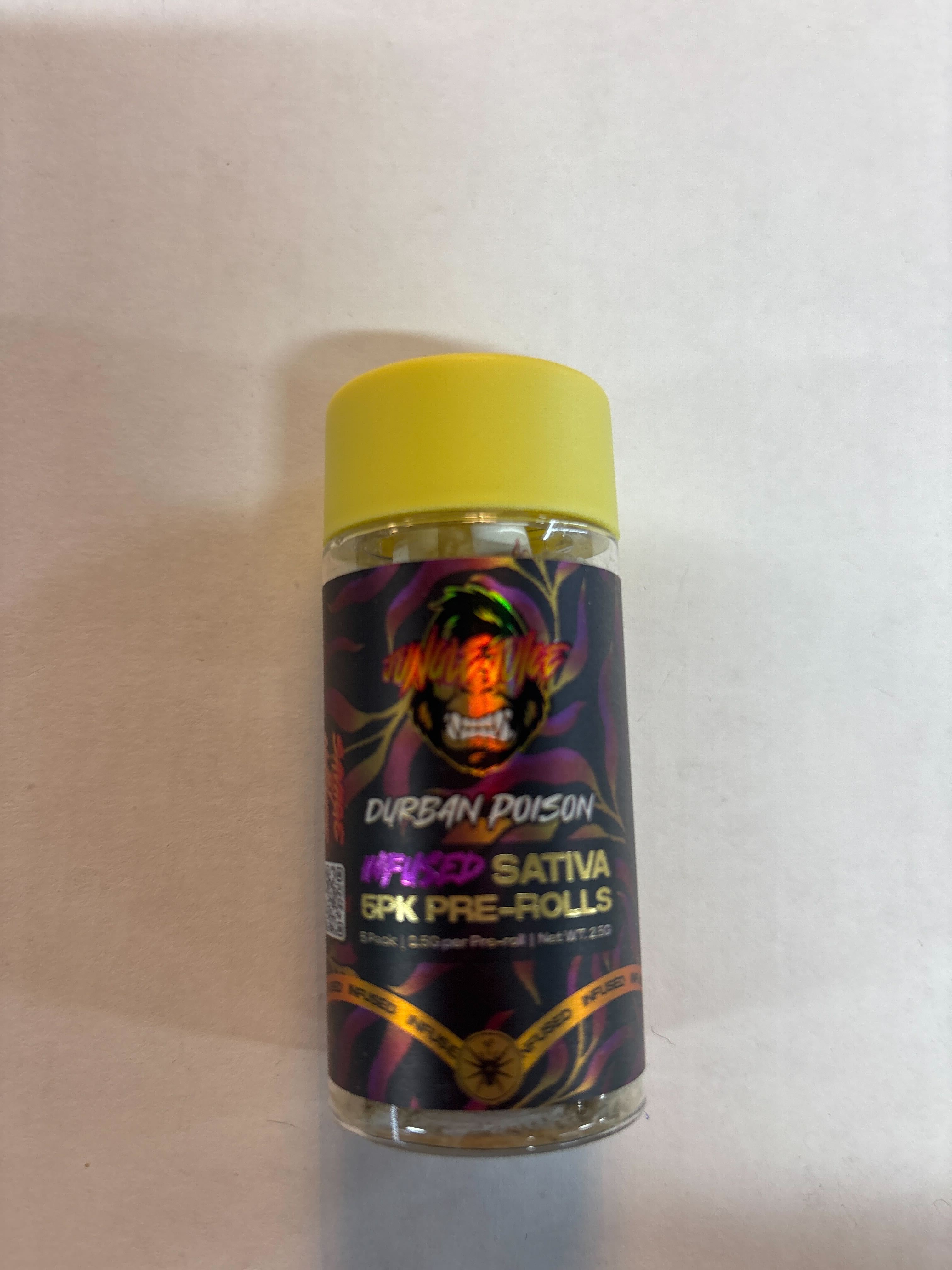 Jungle Juice - Durban Poison (S) - 5 x Infused Prerolls