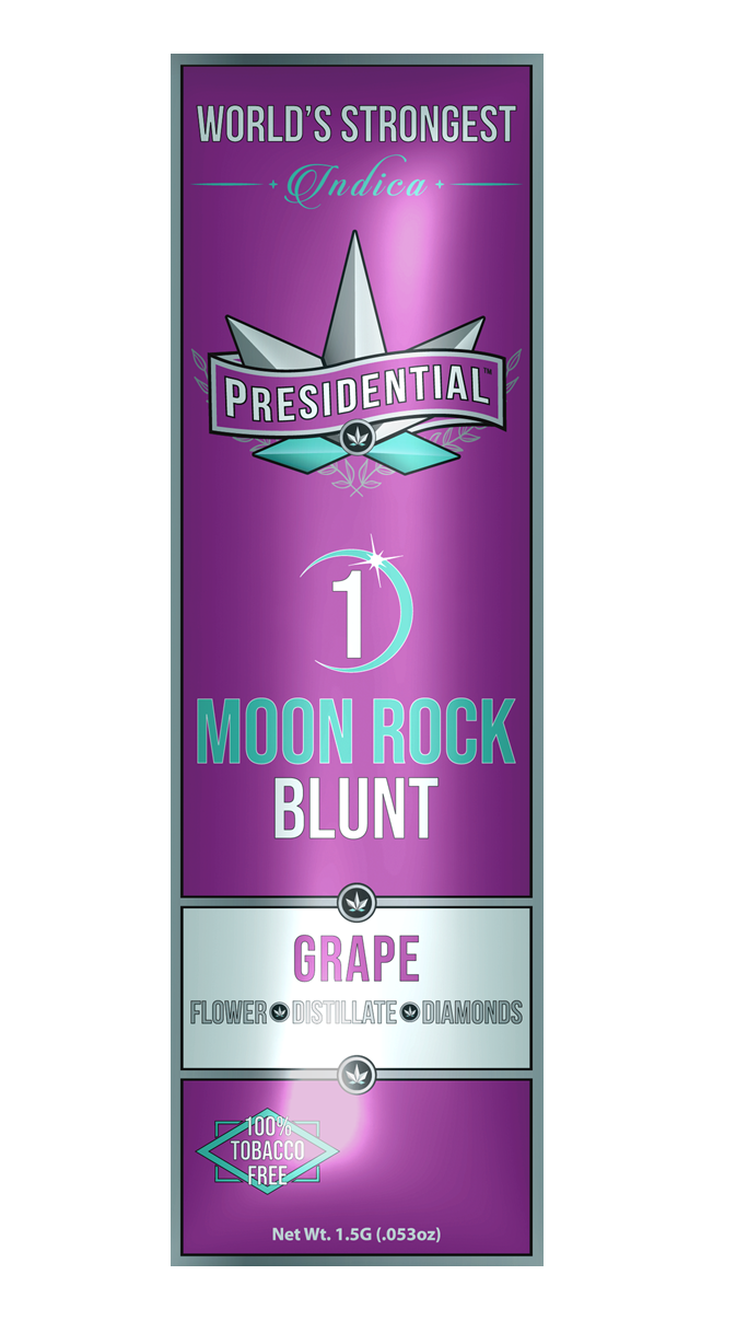 Presidential | Grape | Distillate Diamonds Moon Rock Blunt 1.5g