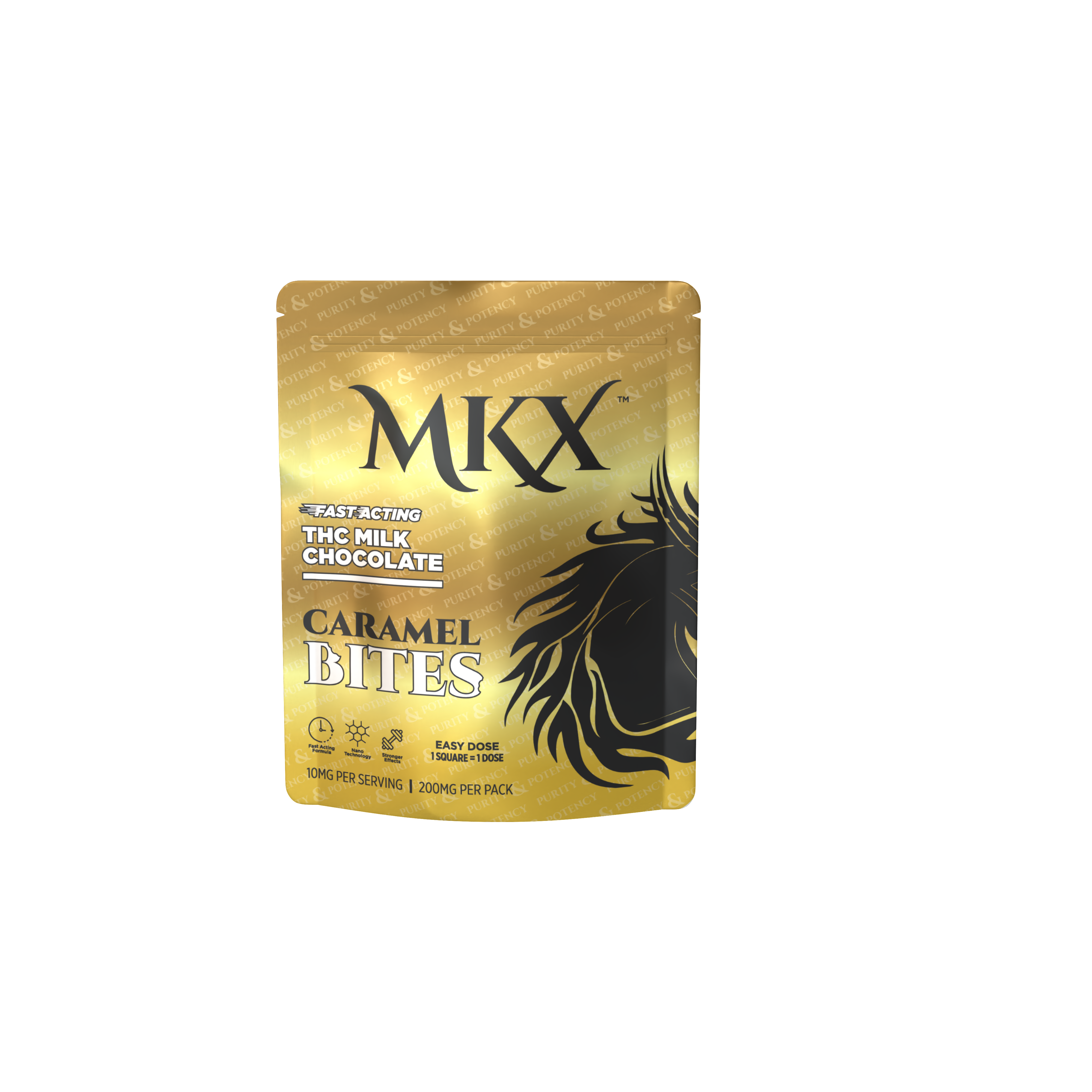 MKX Chocolate Bites - 200mg - Milk Chocolate Caramel | Allegan-Smilez