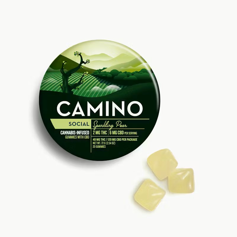 Camino - Sparkling Pear Social 1:3 THC:CBD Gummies 20pk - 40mg