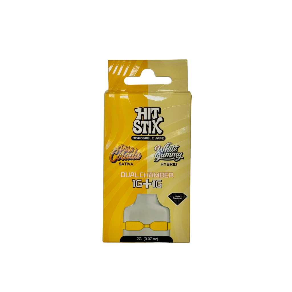 Hit Stix | Pina Colada + White Gummy  | 2g Duel Chamber AIO