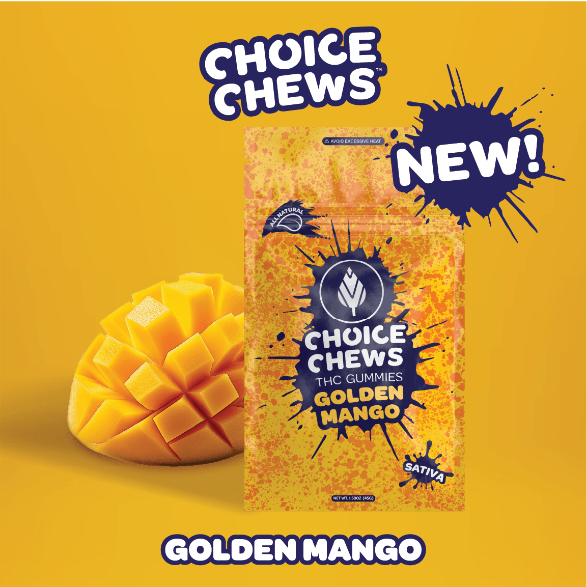 Golden Mango (S) Gummies 100mg product photo