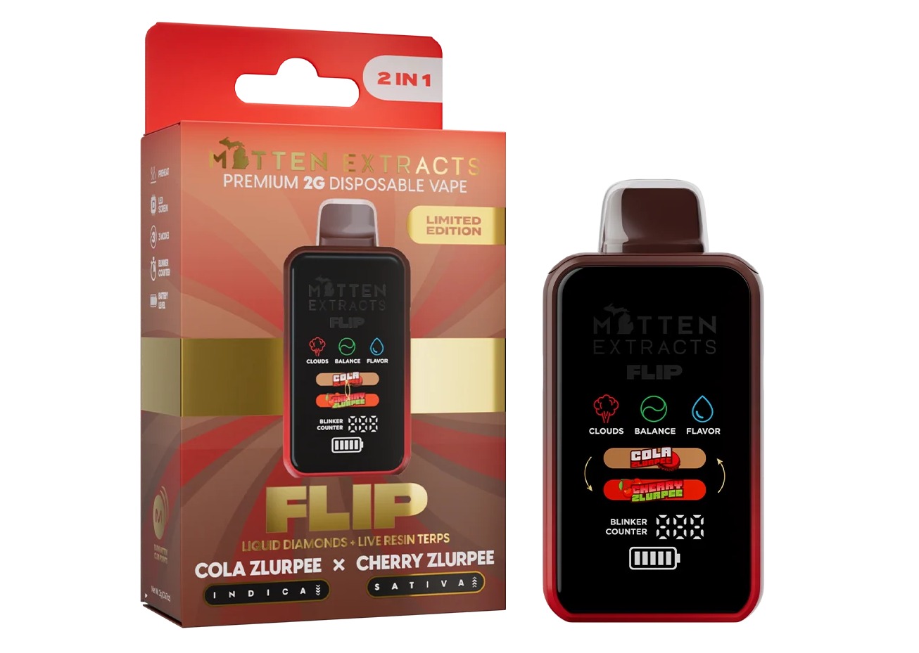 Mitten FLIP - Disposable 2g - Cola Zlurpee x Cherry Zlurpee - Limited Edition