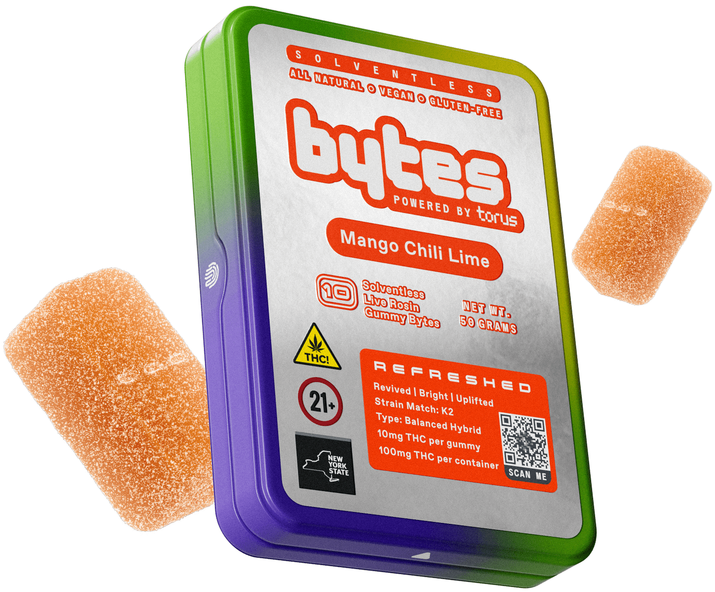 Solventless Live Rosin Gummies - Mango Chile Lime