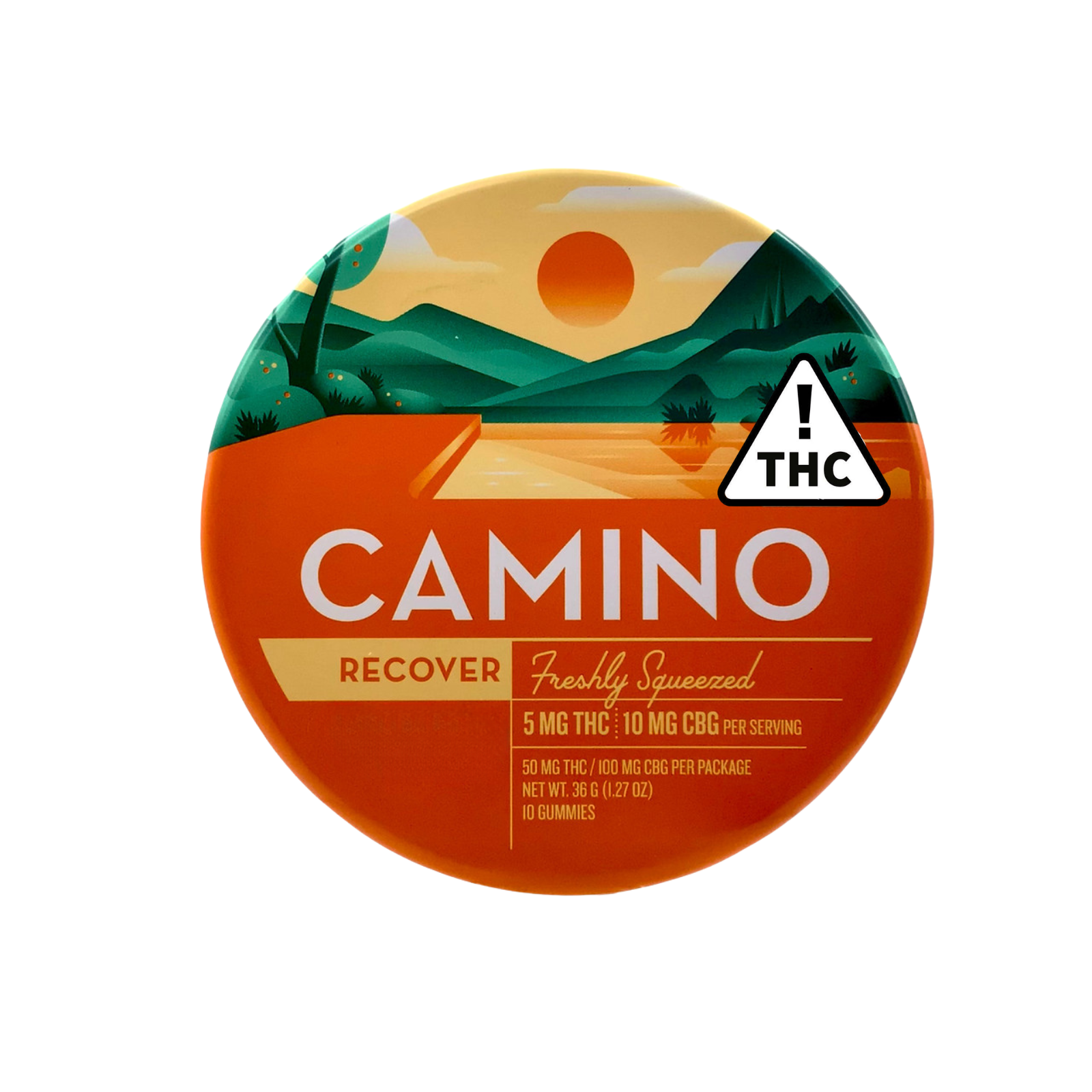 Kiva Camino Freshly Squeezed Gummy 100mg 5mg Ea THC/CBD