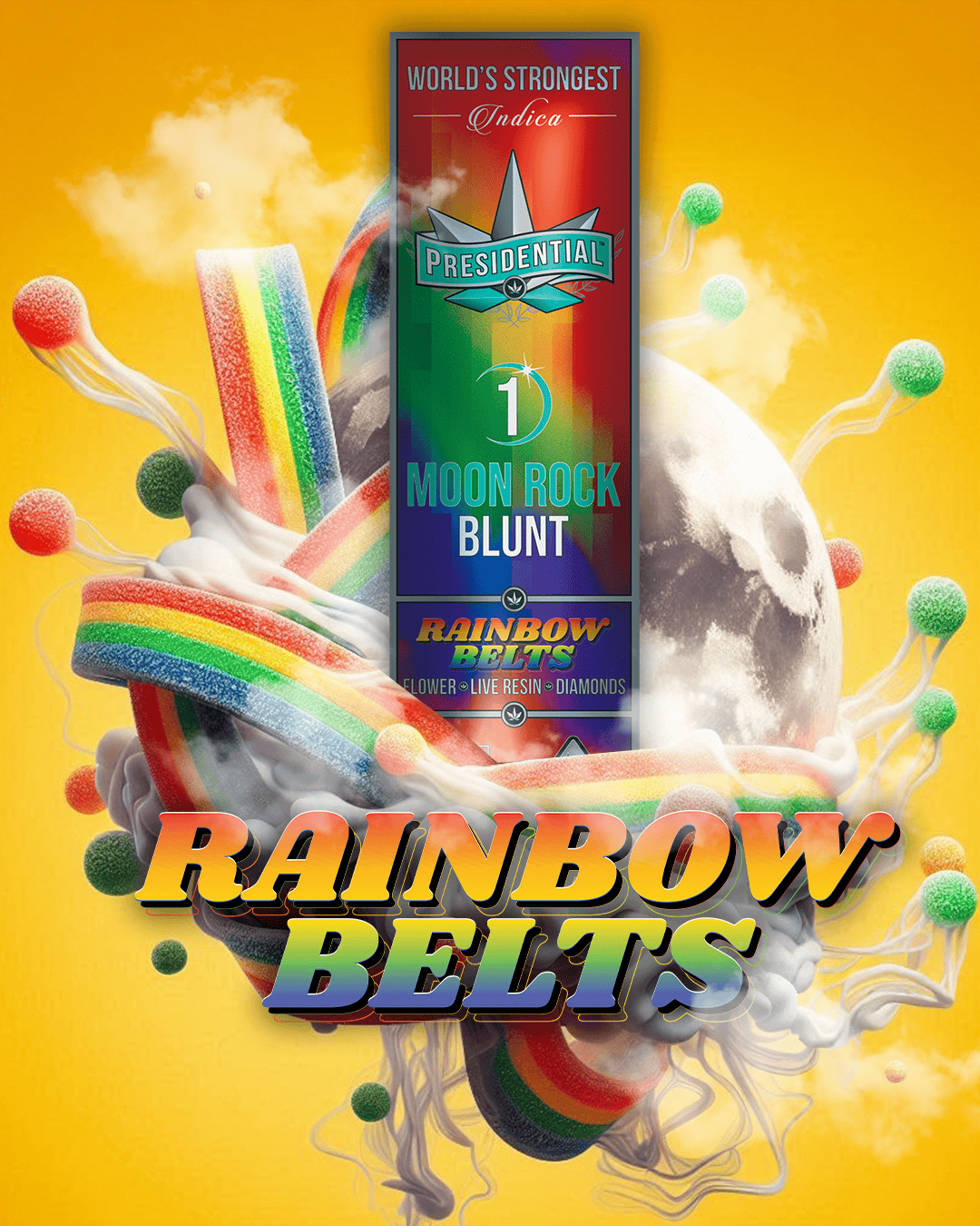 Presidential - Rainbow Belts Moon Rock Blunt - 1.5g