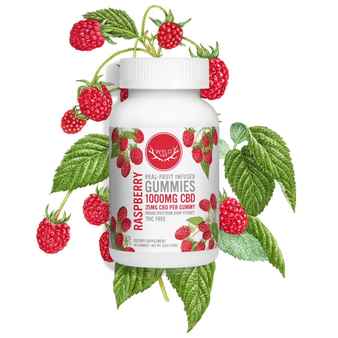 Wyld CBD | Raspberry Gummies 20pc