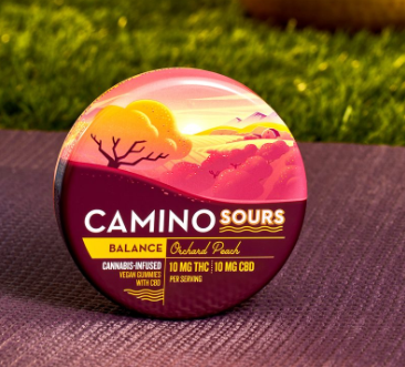 Camino Sours | Orchard Peach | Infused Edibles | 200mgTHC:200mgCBD | Hybrid