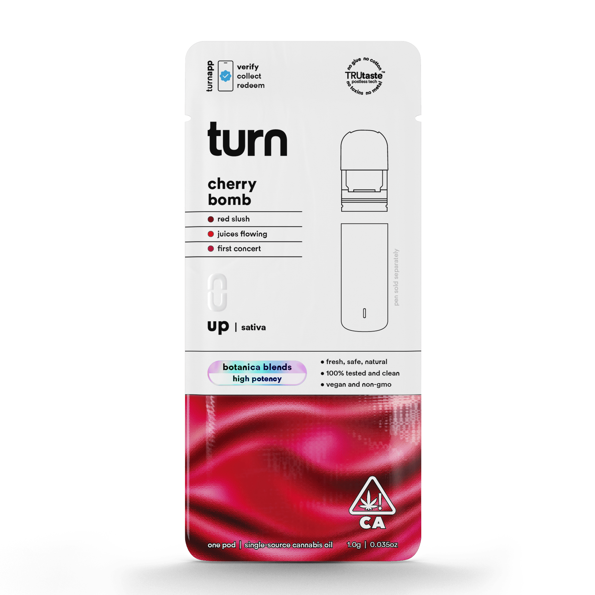 TURN - POD ONLY - CHERRY BOMB - 1G DISTILLATE POD - SATIVA