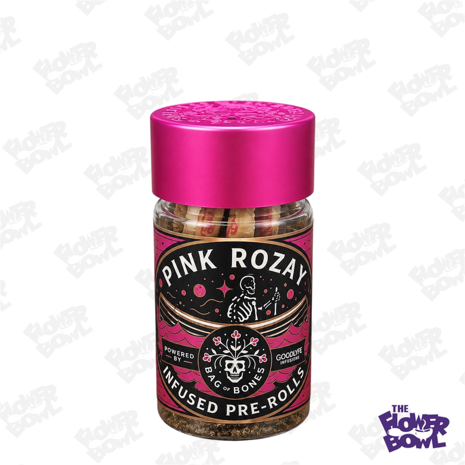Bag Of Bones: Pink Rozay Infused 5 Pack Prerolls (I-H)