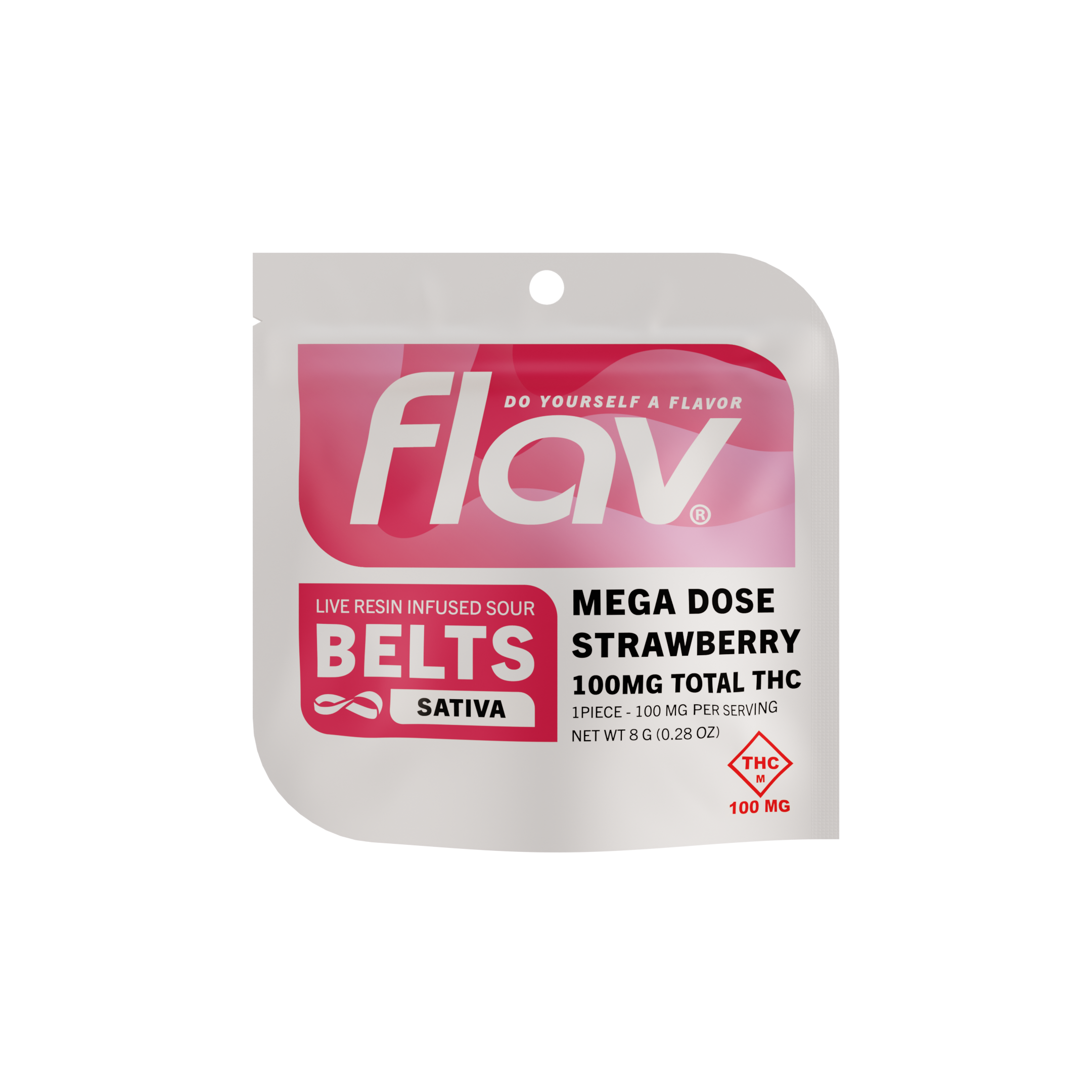 100mg MEGA Gummy Belt (Strawberry) 1pc x 100mg