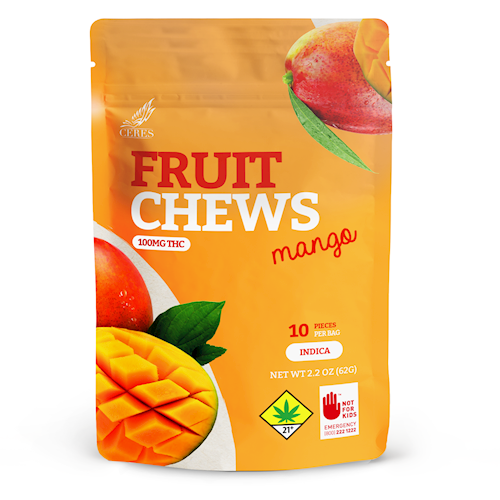 Mango Indica Fruit Chews 10-Pack | 100mg