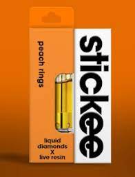 Stickee - Peach Ringz - Live Resin x Liquid Diamond Cart