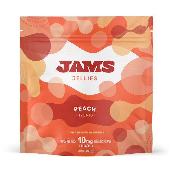 JAMS Jellies Edibles 10pk/100mg- Peach
