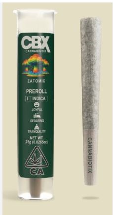 CBX - PREROLL - - INDICA - ZATOMIC