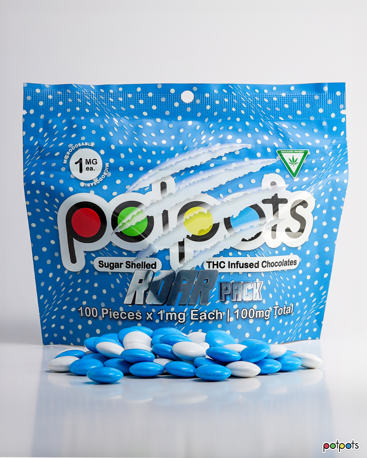 Potpots - Milk Chocolate - ROAR Pack - 100mg